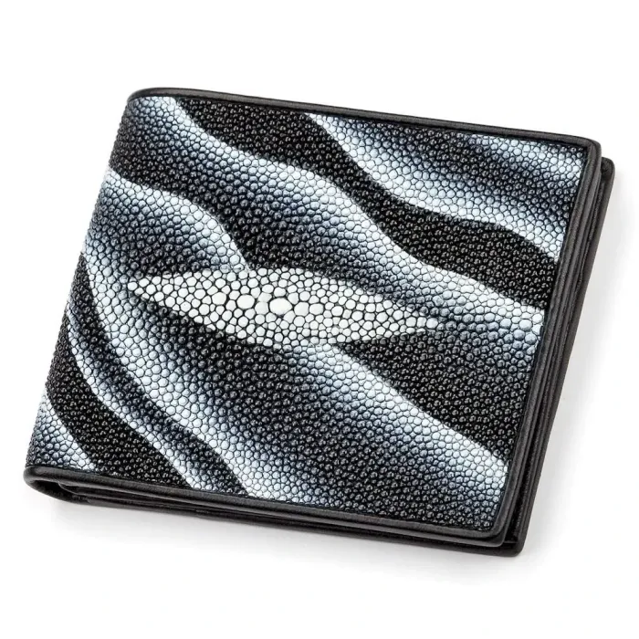Портмоне чоловіче STINGRAY LEATHER 18061 із натуральної шкіри морського ската Чорне