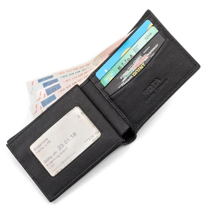 Портмоне чоловіче STINGRAY LEATHER 18062 із натуральної шкіри морського ската Чорне