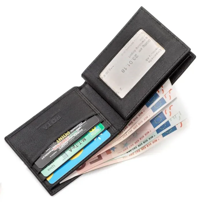 Портмоне чоловіче STINGRAY LEATHER 18062 із натуральної шкіри морського ската Чорне