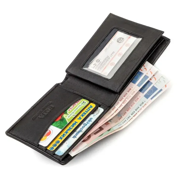 Портмоне чоловіче STINGRAY LEATHER 18063 із натуральної шкіри морського ската Чорне