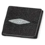 Портмоне чоловіче STINGRAY LEATHER 18063 із натуральної шкіри морського ската Чорне
