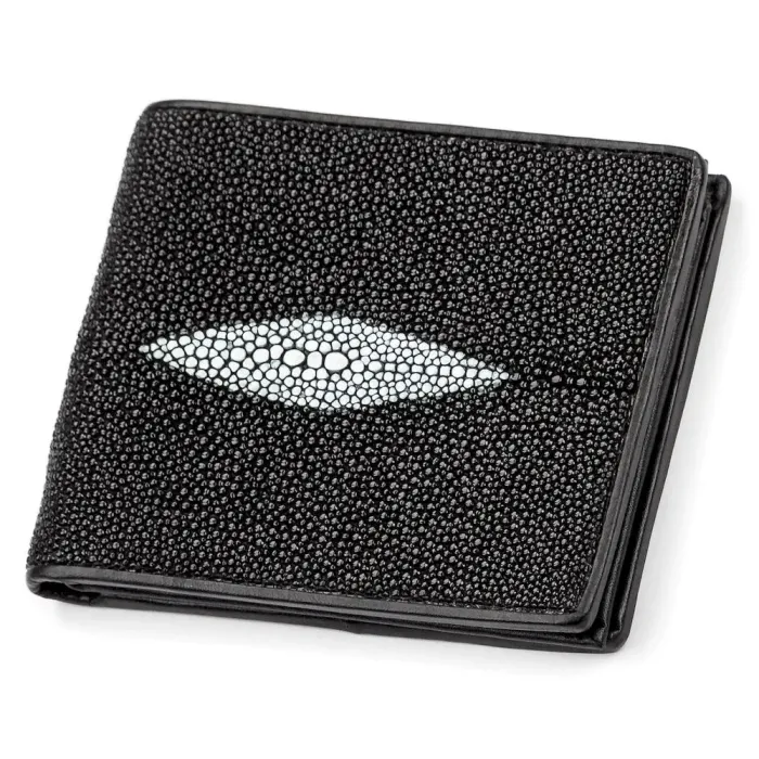 Портмоне чоловіче STINGRAY LEATHER 18063 із натуральної шкіри морського ската Чорне