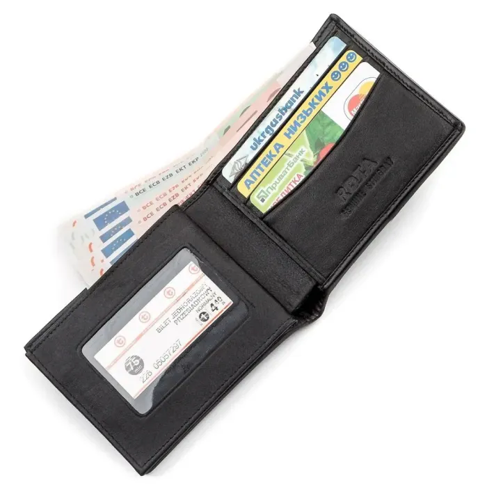 Портмоне чоловіче STINGRAY LEATHER 18063 із натуральної шкіри морського ската Чорне
