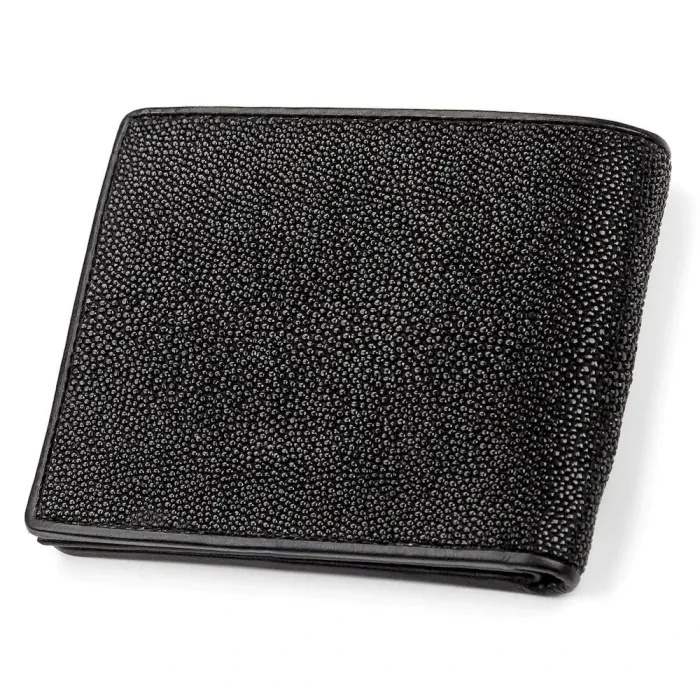 Портмоне чоловіче STINGRAY LEATHER 18063 із натуральної шкіри морського ската Чорне