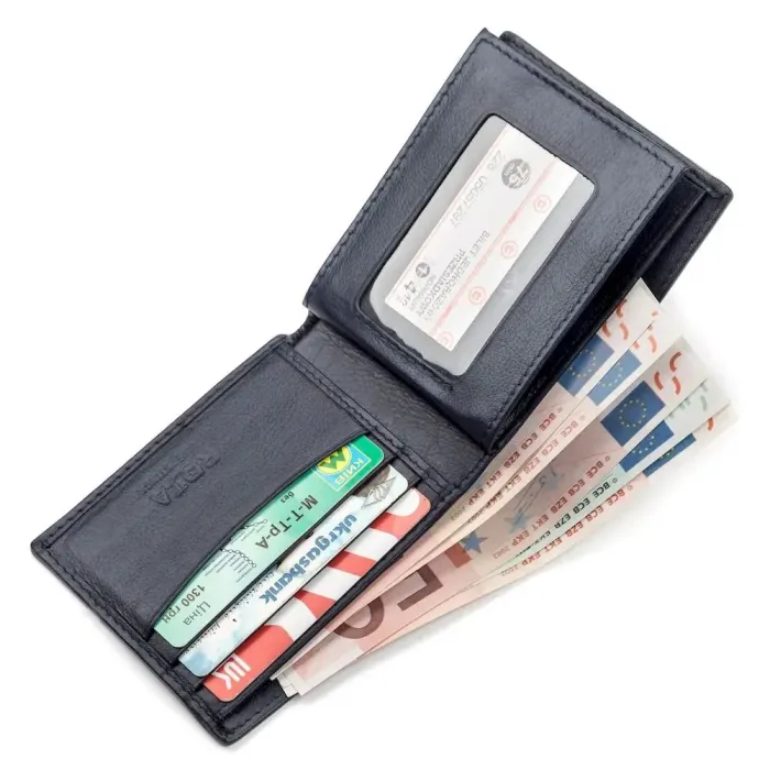 Портмоне чоловіче STINGRAY LEATHER 18064 із натуральної шкіри морського скату Синє