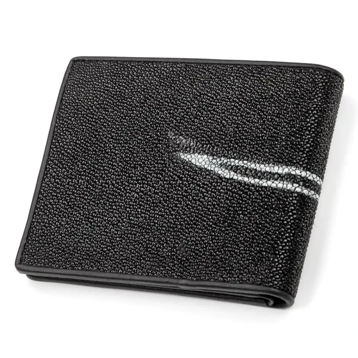 Портмоне чоловіче STINGRAY LEATHER 18065 із натуральної шкіри морського ската Чорне