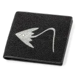Портмоне чоловіче STINGRAY LEATHER 18066 із натуральної шкіри морського ската Чорне