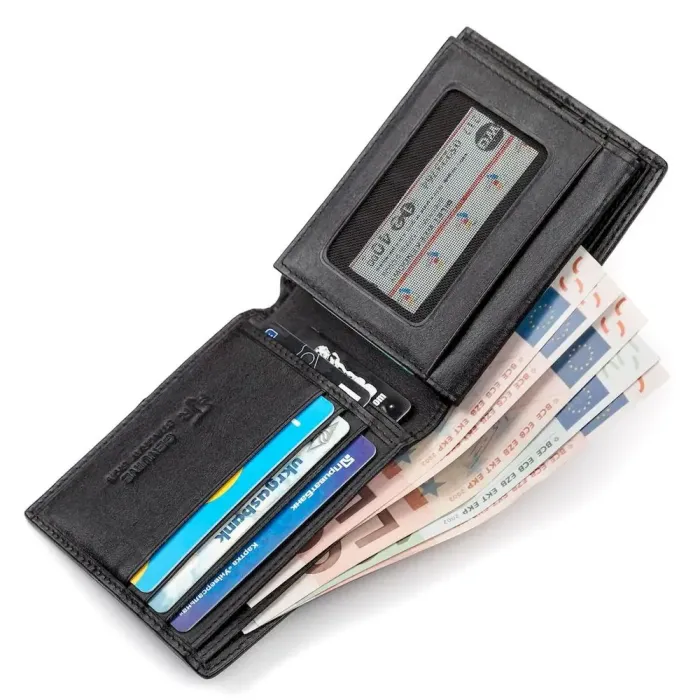 Портмоне чоловіче STINGRAY LEATHER 18066 із натуральної шкіри морського ската Чорне