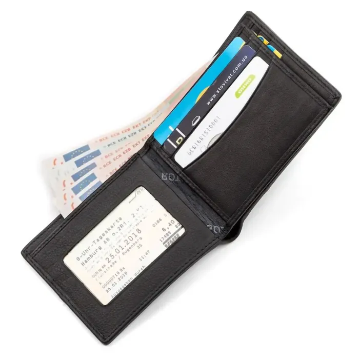 Портмоне чоловіче STINGRAY LEATHER 18067 із натуральної шкіри морського ската Чорне