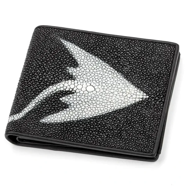Портмоне чоловіче STINGRAY LEATHER 18067 із натуральної шкіри морського ската Чорне