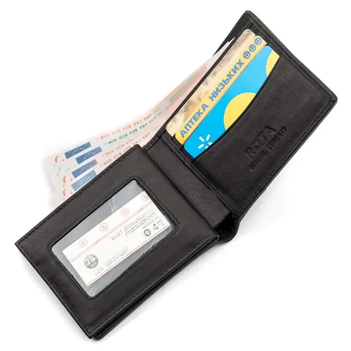 Портмоне чоловіче STINGRAY LEATHER 18067 із натуральної шкіри морського ската Чорне