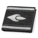 Портмоне STINGRAY LEATHER 18068 із натуральної шкіри морського ската Чорне