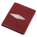 Вертикальне портмоне STINGRAY LEATHER 18069 із натуральної шкіри морського ската Бордове