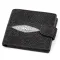Портмоне чоловіче STINGRAY LEATHER 18070 із натуральної шкіри морського ската Чорне