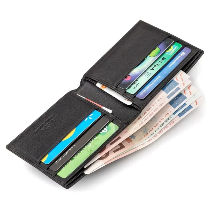 Портмоне чоловіче STINGRAY LEATHER 18071 із натуральної шкіри морського ската Чорне