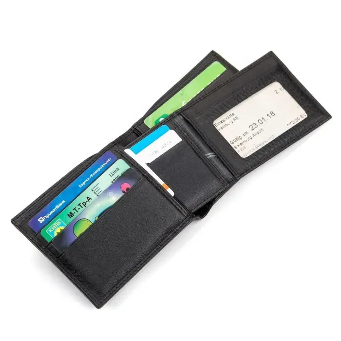 Портмоне чоловіче STINGRAY LEATHER 18071 із натуральної шкіри морського ската Чорне