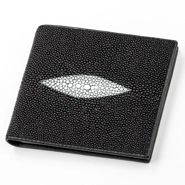 Портмоне чоловіче STINGRAY LEATHER 18071 із натуральної шкіри морського ската Чорне