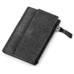 Портмоне STINGRAY LEATHER 18072 із натуральної шкіри морського ската Чорне