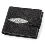 Портмоне чоловіче STINGRAY LEATHER 18073 із натуральної шкіри морського ската Чорне