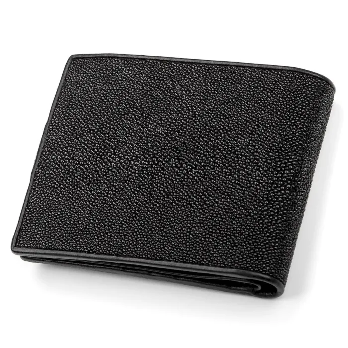 Портмоне чоловіче STINGRAY LEATHER 18073 із натуральної шкіри морського ската Чорне