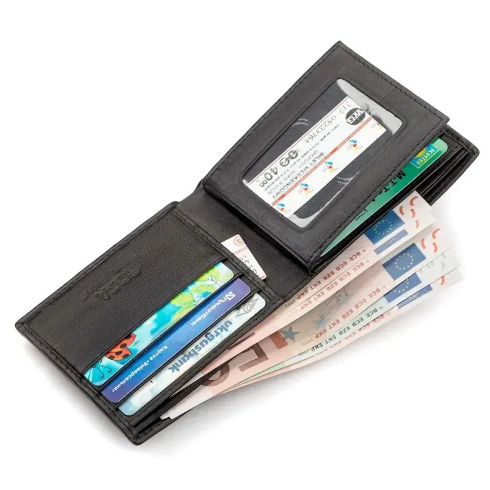 Портмоне чоловіче STINGRAY LEATHER 18074 із натуральної шкіри морського ската Чорне