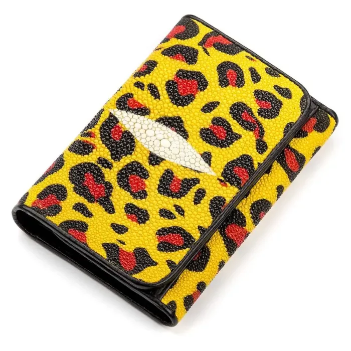 Гаманець жіночий STINGRAY LEATHER 18075 із натуральної шкіри морського ската Різнокольоровий