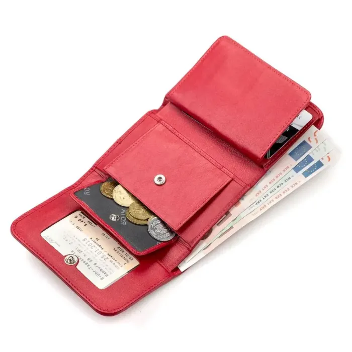 Гаманець жіночий STINGRAY LEATHER 18077 із натуральної шкіри морського ската Червоний