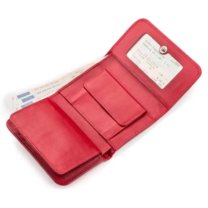 Гаманець жіночий STINGRAY LEATHER 18077 із натуральної шкіри морського ската Червоний