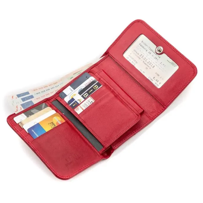 Гаманець жіночий STINGRAY LEATHER 18077 із натуральної шкіри морського ската Червоний