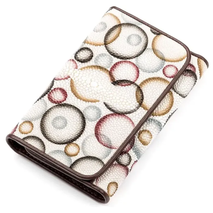 Гаманець жіночий STINGRAY LEATHER 18079 із натуральної шкіри морського ската Різнокольоровий