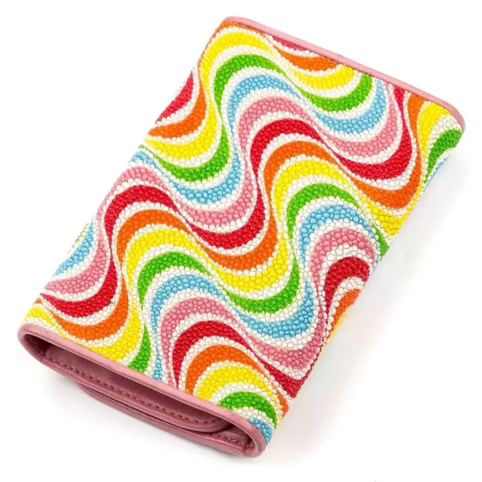 Гаманець жіночий STINGRAY LEATHER 18080 із натуральної шкіри морського ската Різнокольоровий