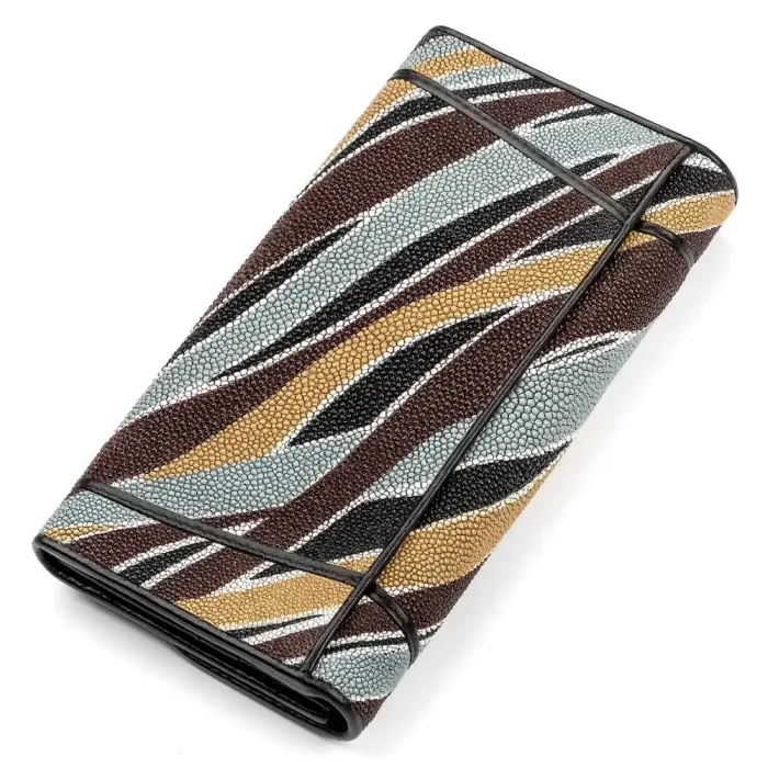 Гаманець жіночий STINGRAY LEATHER 18083 із натуральної шкіри морського ската Різнокольоровий