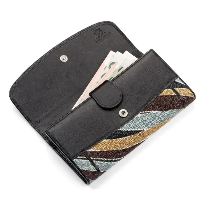 Гаманець жіночий STINGRAY LEATHER 18083 із натуральної шкіри морського ската Різнокольоровий