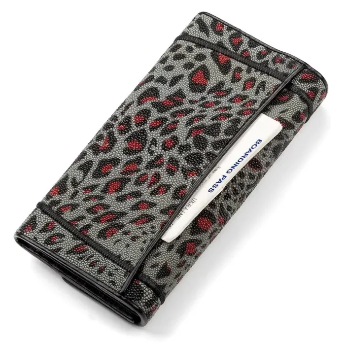 Гаманець жіночий STINGRAY LEATHER 18085 із натуральної шкіри морського ската Різнокольоровий