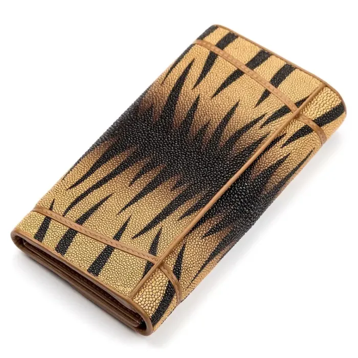 Гаманець жіночий STINGRAY LEATHER 18087 з натуральної шкіри морського ската Коричневий