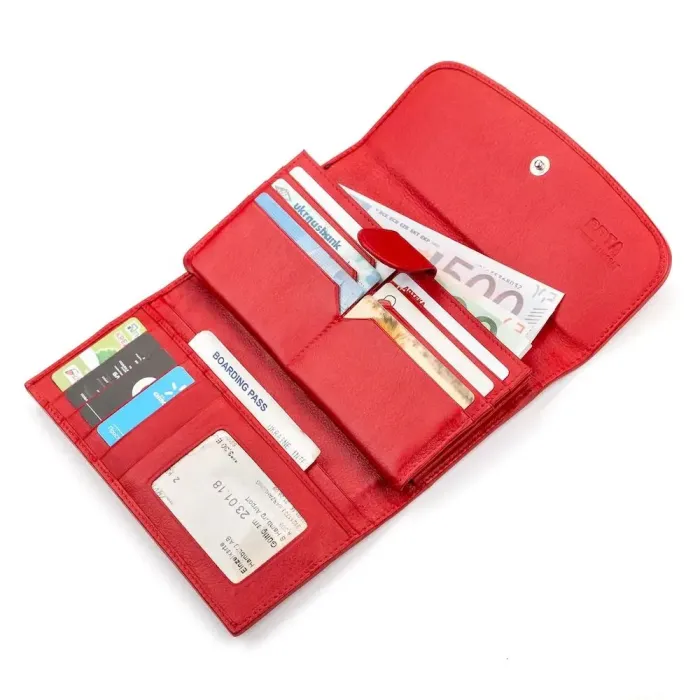 Гаманець жіночий STINGRAY LEATHER 18088 із натуральної шкіри морського ската Червоний