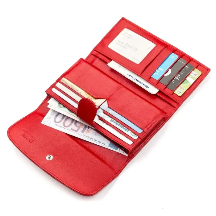 Гаманець жіночий STINGRAY LEATHER 18088 із натуральної шкіри морського ската Червоний