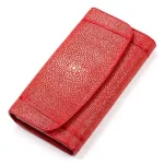 Гаманець жіночий STINGRAY LEATHER 18088 із натуральної шкіри морського ската Червоний