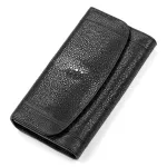 Гаманець жіночий STINGRAY LEATHER 18089 із натуральної шкіри морського ската Чорний