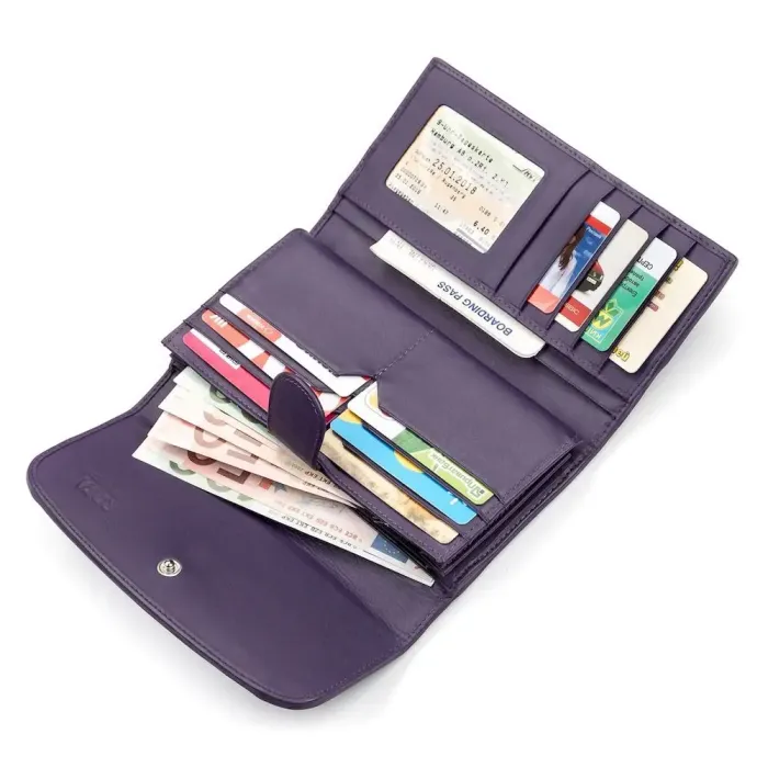 Гаманець жіночий STINGRAY LEATHER 18090 із натуральної шкіри морського ската Фіолетовий