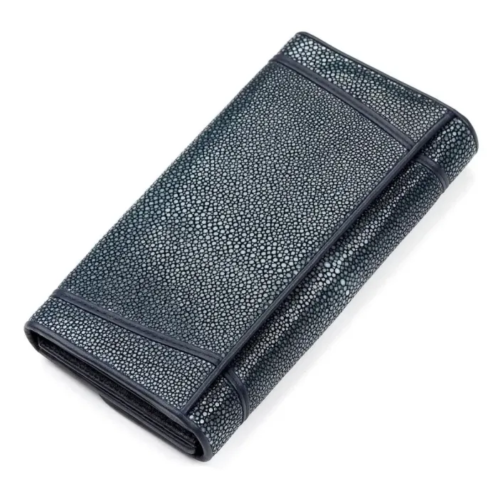 Гаманець жіночий STINGRAY LEATHER 18091 із натуральної шкіри морського скату Синій