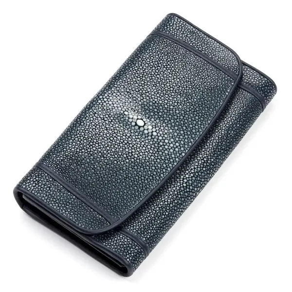 Гаманець жіночий STINGRAY LEATHER 18091 із натуральної шкіри морського скату Синій