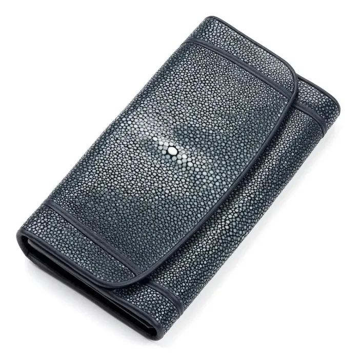 Гаманець жіночий STINGRAY LEATHER 18091 із натуральної шкіри морського скату Синій