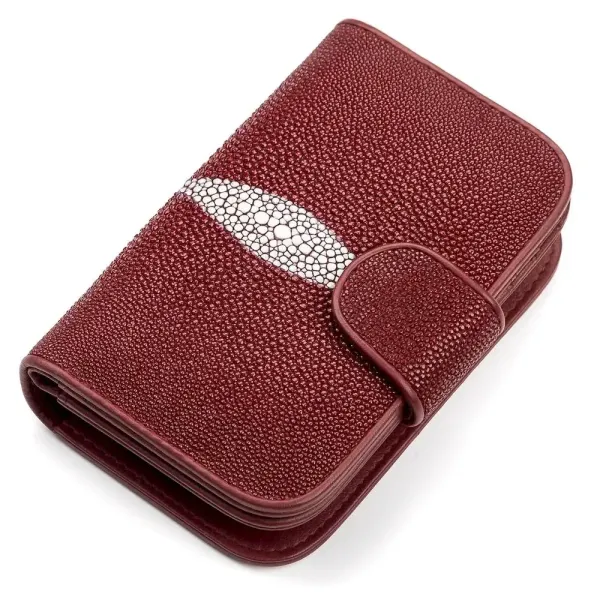 Гаманець жіночий STINGRAY LEATHER 18092 із натуральної шкіри морського ската Бордовий