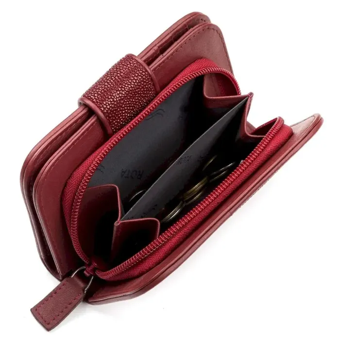 Гаманець жіночий STINGRAY LEATHER 18092 із натуральної шкіри морського ската Бордовий