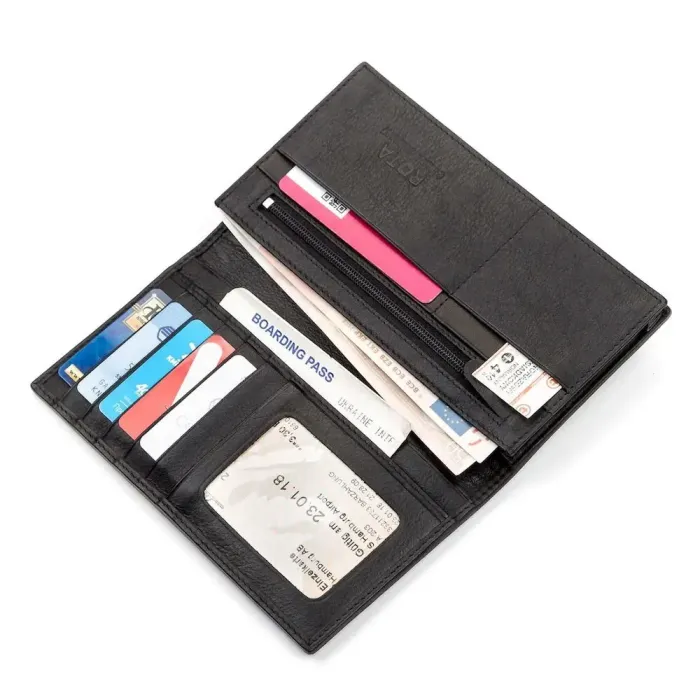 Портмоне STINGRAY LEATHER 18093 із натуральної шкіри морського ската Чорне