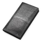 Портмоне STINGRAY LEATHER 18093 із натуральної шкіри морського ската Чорне