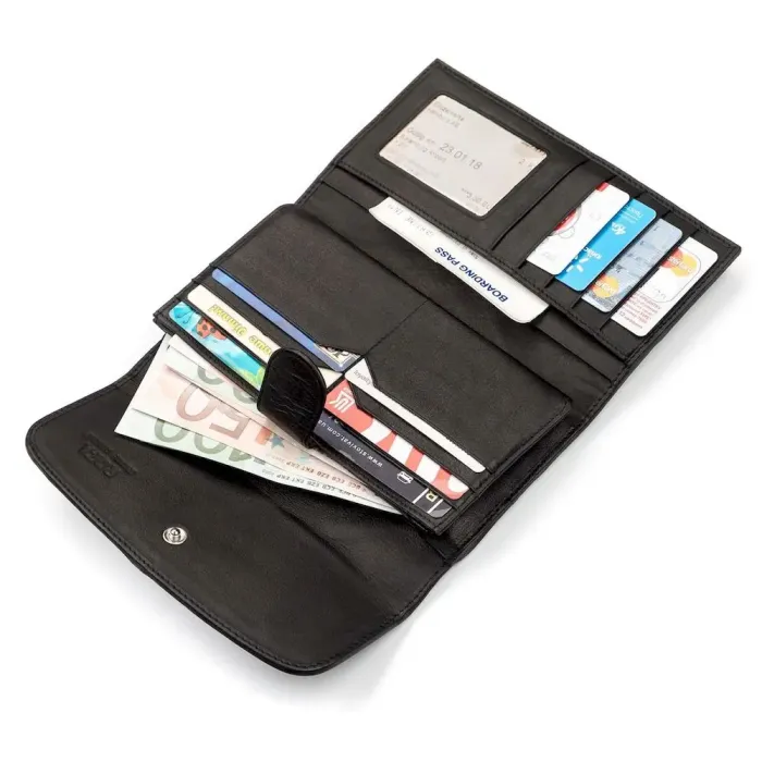 Гаманець жіночий STINGRAY LEATHER 18095 із натуральної шкіри морського ската Чорний