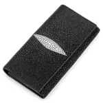 Гаманець жіночий STINGRAY LEATHER 18096 із натуральної шкіри морського ската Чорний
