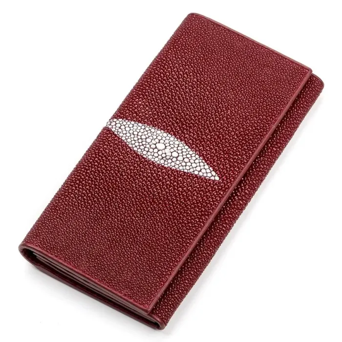 Гаманець жіночий STINGRAY LEATHER 18097 із натуральної шкіри морського ската Бордовий